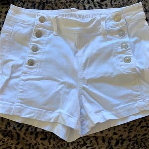 American eagle high waisted white shorts